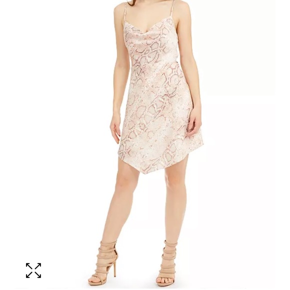 Bee Guess Womenโs Lucy Snakeskin Mini Dress Size S - Picture 1 of 6